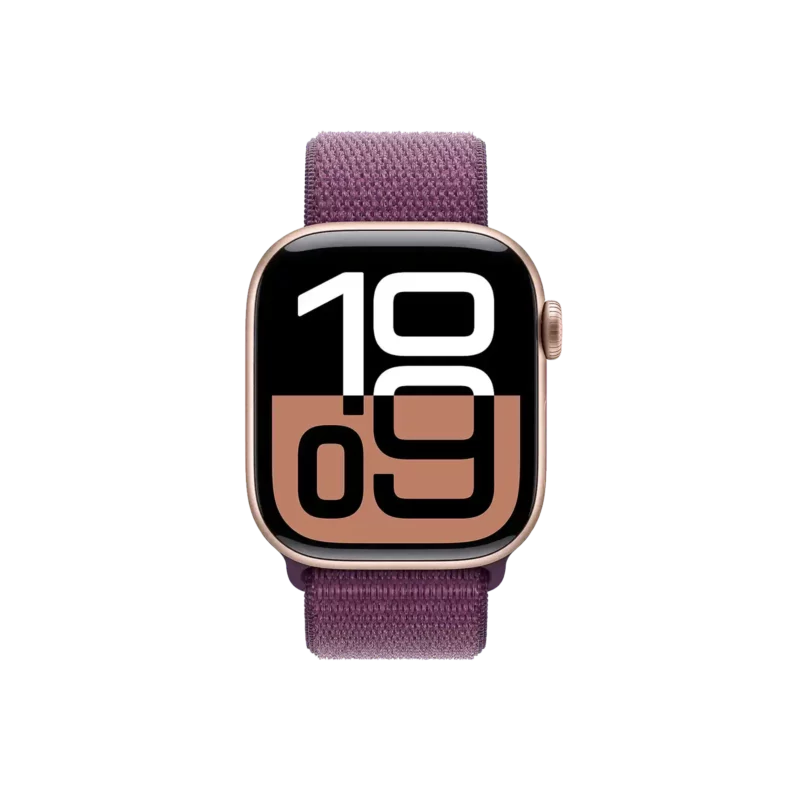 Apple Watch Séries 10, Bracelet Textile, 42 MM Prune – Image 3