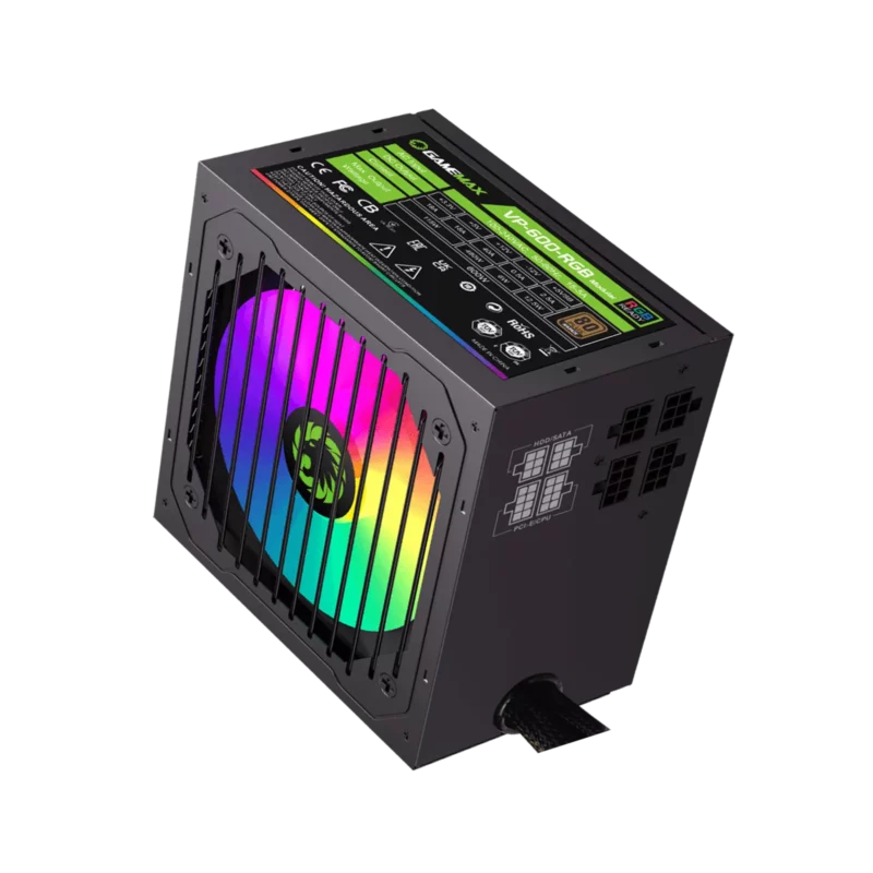 Boitier d'alimentation RGB 550W Gamemax VP600